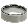 Flat Satin 8mm Tungsten Carbide Wedding Band
