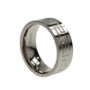Laser Cut Greek Key Titanium Band