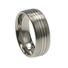 Designer 8mm Ridge Titanium Band