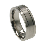 7mm Flat Titanium Band