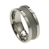 Matte and Polished Designer Titanium Ring