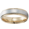 6mm 14k Two Tone Gold Textured Finish Band