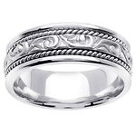 14k White Gold 7.0mm Wedding Band