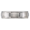 6mm Brush Finish 14k White Gold Benchmark Wedding Ring