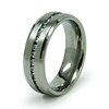 Titanium Channel Set CZ Eternity Band
