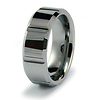 Bar Carved 8mm Flat Tungsten Ring