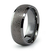 Tribal Design Laser Engraved Tungsten Band