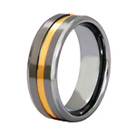 gold inexpensive tungsten wedding ring