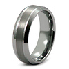 8mm Tungsten Beveled Edge Wedding Band