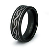 Celtic Pattern Black Tungsten Wedding Band