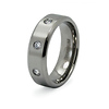 Titanium Satin CZ Eternity Wedding Band