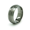 8mm Center Milgrain Titanium Band