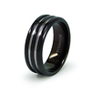 Black Titanium Groove 8mm Wedding Ring