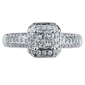 Invisible Set Princess Cut Engagment Ring