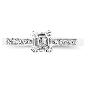 Asscher Cut Diamond Engagement Ring