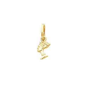 14K Small Egyptian Nefertiti Charm