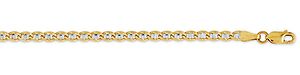 3.4mm White Pave Mariner Bracelet