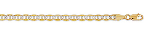 4mm White Pave Flat Mariner Bracelet