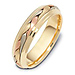6mm 18K Tri Color Gold Woven Dora Wedding Band thumb 0