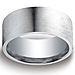10mm Flat Satin Comfort-Fit Argentium Silver Mens Wedding Band thumb 0