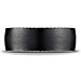 7.5mm Benchmark Black Titanium Ring with Side Silver Rope thumb 0