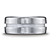 Rugged 10mm Satin Center Cut Comfort-Fit Argentium Silver Mens Ring thumb 1