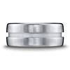 Rugged 10mm Satin Center Cut Comfort-Fit Argentium Silver Mens Ring thumb 1