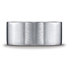 10mm Flat Satin Comfort-Fit Argentium Silver Mens Wedding Band thumb 1