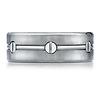 Nail Head Design Titanium Benchmark Wedding Ring thumb 0