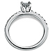 14K White Gold Nouveau Style Princess Cut Diamond Engagement Ring thumb 3
