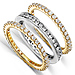 14KYW Gold 1.5ctw Channel Round Diamond Eternity 3-Wedding Band Set thumb 1