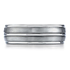 Titanium 8mm Comfort-Fit Satin-Finished Round Edge Design Ring thumb 0