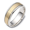 6.50 mm Dora 14K Two Tone Gold Wedding Band thumb 0